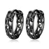 Punk Style Hollow Out Dragon Carved Unique Design Men Women Huggie Hoop Earrings